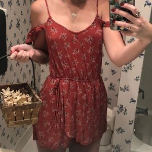 red floral american eagle romper!!